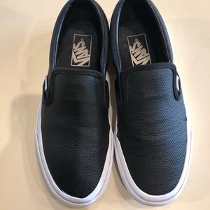 Vans slip-on’s leather black